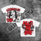 Street Unisex T-shirt 'Fear No One ' Girl Print Tee