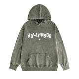 Amiri washed hoodie hollywood letter washed distressed printing