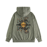 Amiri washed hoodie damaged oil painting distressed printing