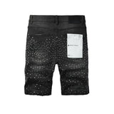 purple brand denim shorts