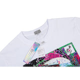 C.e t shirts creative castle pattern round neck pullover short sleeve men and women