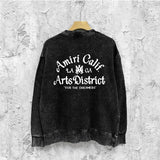 Amiri washed sweatshirt la limited art word printing washed and distressed