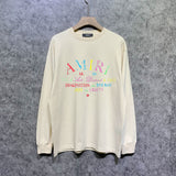 Amiri long sleeve shirts watercolor cartoon letterprinting