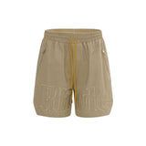 Rhude Shorts Letter Embroidered Tether Casual Shorts Beach Sweatpants