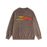 Amiri washed sweatshirt eagle printing washed and distressed