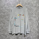 Amiri long sleeve shirts hummingbird printing
