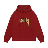 Amiri hoodie splash paint skeleton print