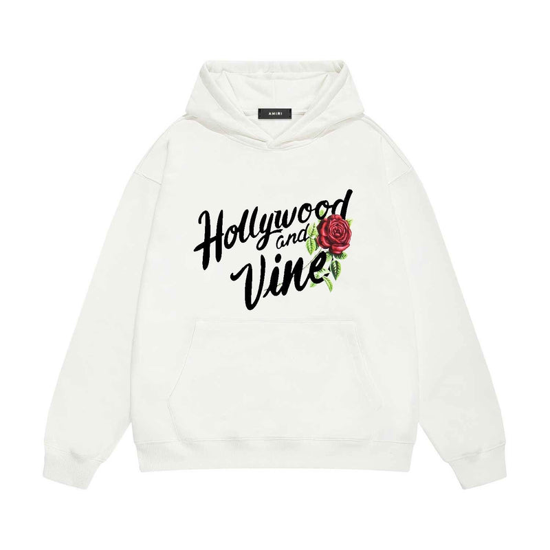 Amiri hoodie hollywood rose printing