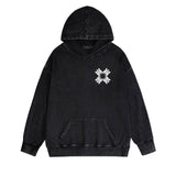 Amiri washed hoodie simple letter group washed distressed printing
