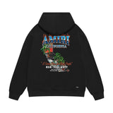 Amiri hoodie flame island print