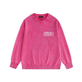 Amiri washed sweatshirt mottled spider printing washed and distressed