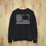 Amiri washed sweatshirt tv channel printing washed and distressed