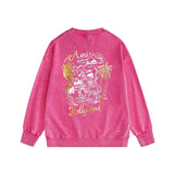 Amiri washed sweatshirt hollywood golden dragon printing washed and distressed