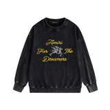 Amiri washed sweatshirt pegasus printing washed and distressed