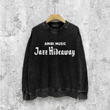 Amiri washed sweatshirt music letterprinting washed and distressed