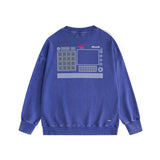 Amiri washed sweatshirt tv channel printing washed and distressed