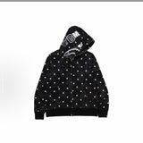 Bathing ape hoode bape polka dot black joint autum