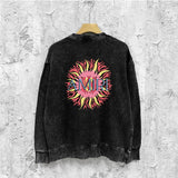 Amiri washed sweatshirt colored sun print washed old