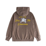 Amiri washed hoodie yellow letter pegasus distressed print