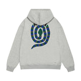 Amiri hoodie patchwork color snake print