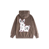 Amiri washed hoodie giant rabbit letterprinting