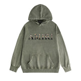 Amiri washed hoodie fur washed distressed printing