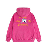 Amiri washed hoodie yellow letter pegasus distressed print