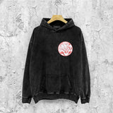 Amiri washed hoodie circle sketch printing washed and distressed