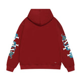 Amiri hoodie with overlapping letter dragon print
