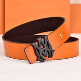 Amiri Belt Orange tabby Golden deer logo