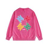 Amiri washed sweatshirt color block simple label set printing washed and distressed