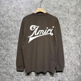 Amiri long sleeve shirts oblique text printing