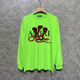 Amiri long sleeve shirts new font cobra printing