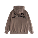 Amiri washed hoodie hollywood pure letter distressed printing