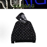 Bathing ape hoode bape polka dot black joint autum