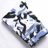 Mens Fashion Jeans Blue paintbrush graffiti 8837#