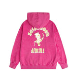 Amiri washed hoodie dice man printing distressed printing