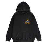 Amiri washed hoodie king cobra gold printing distressed printing