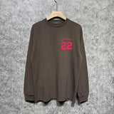 Amiri long sleeve shirts red letter bevel letterprinting