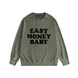Amiri washed sweatshirt fat letter printing washed and distressed