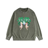 Amiri washed sweatshirt angel twin print washed old