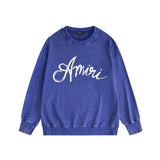 Amiri washed sweatshirt snake letterprinting washed and distressed