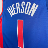 NBA Jerseys 23 season, Pistons, away, No. 1 Blue, Iverson