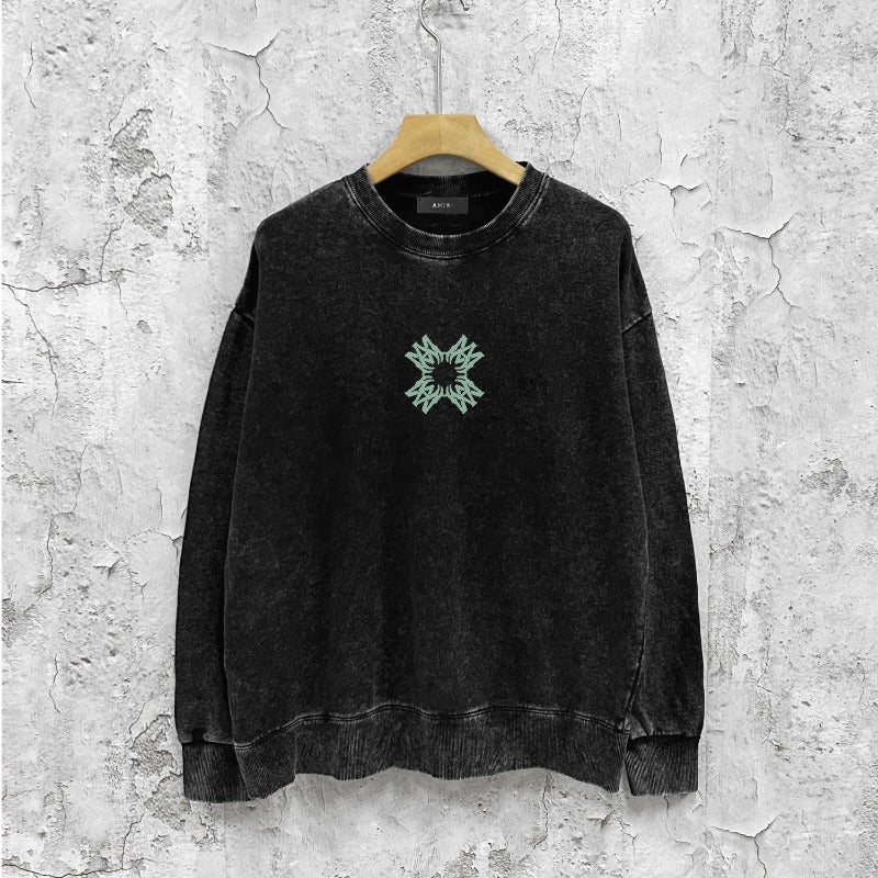 Amiri washed sweatshirt small letter group print washed old