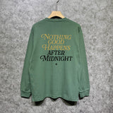 Amiri long sleeve shirts earth letter printing