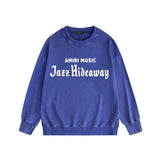 Amiri washed sweatshirt music letterprinting washed and distressed