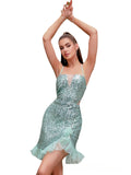 Women Dresses Fashionable Sequins Temperament Banquet Gown (Hwfs0410)