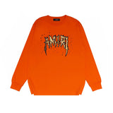 Amiri long sleeve shirts splash paint skeleton printing