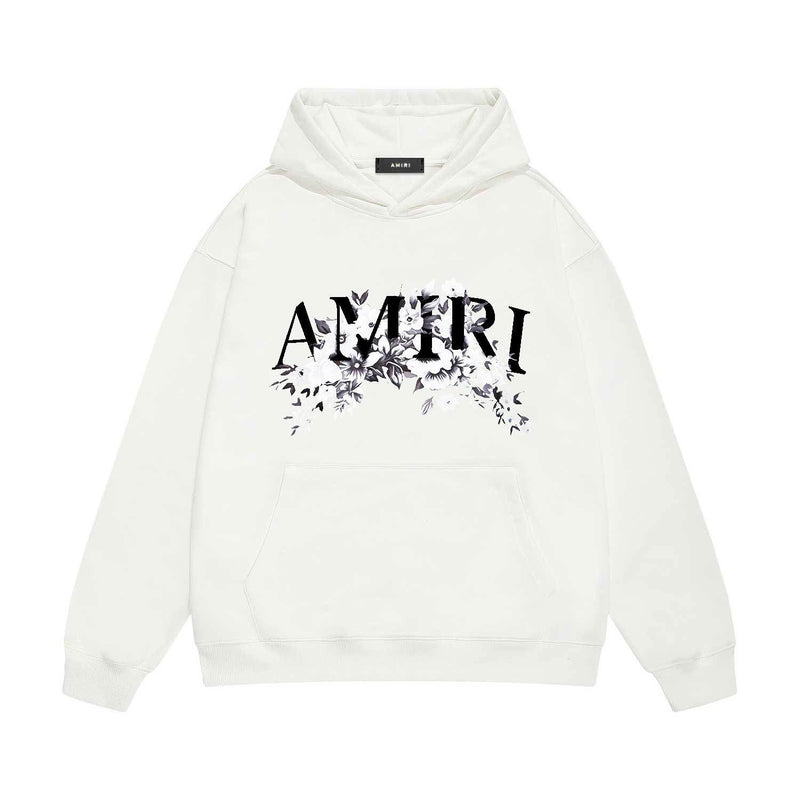 Amiri hoodie colorless floral print