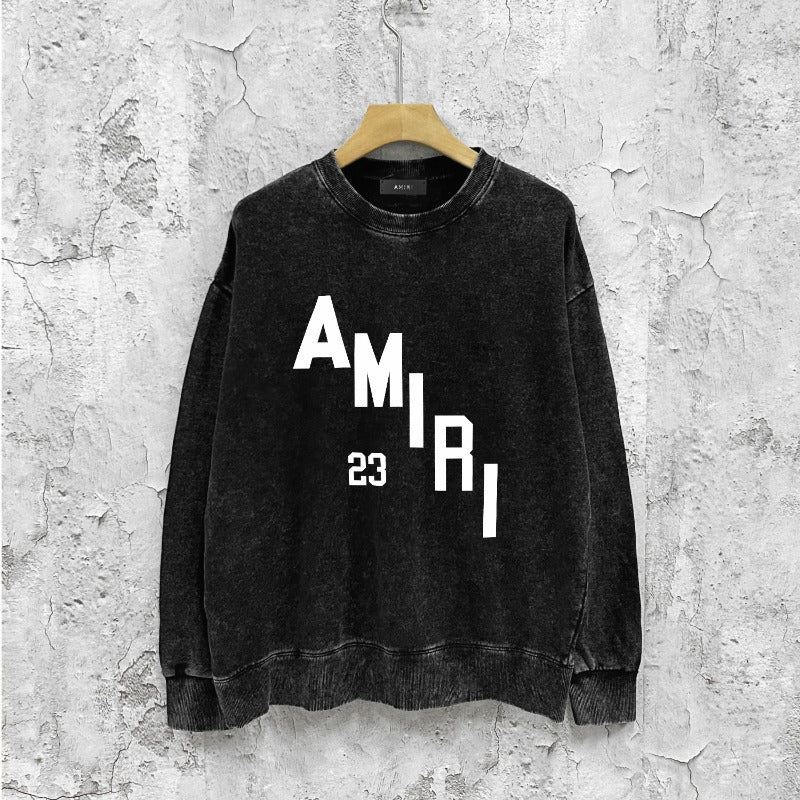 Amiri washed sweatshirt ladder text print washed old
